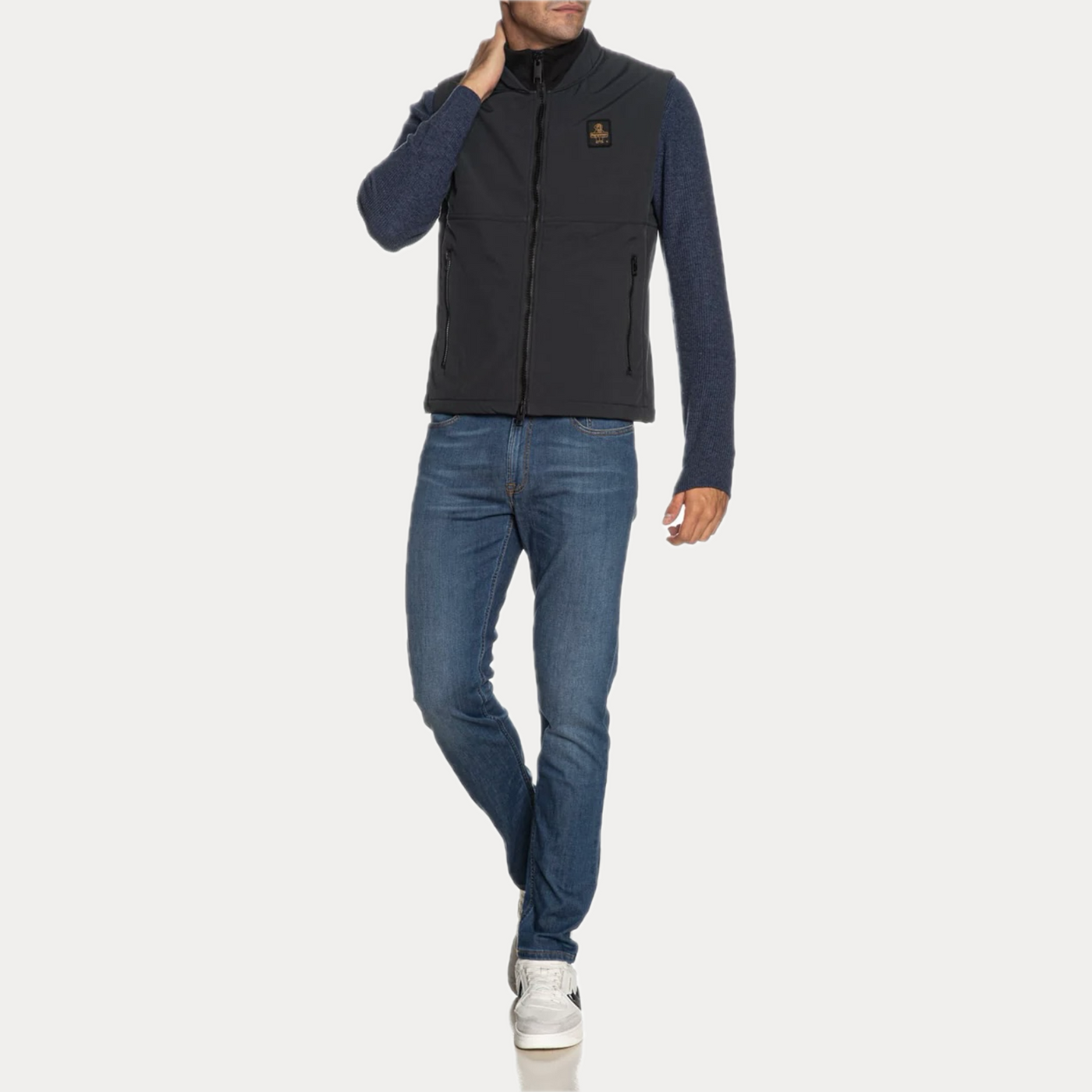 REFRIGIWEAR - SMANICATO UOMO BLU IN SOFTSHELL BI-STRETCH