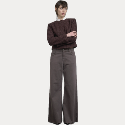 SOALLURE - JEANS FONDENTE FLARED FIT IN BULL DI COTONE