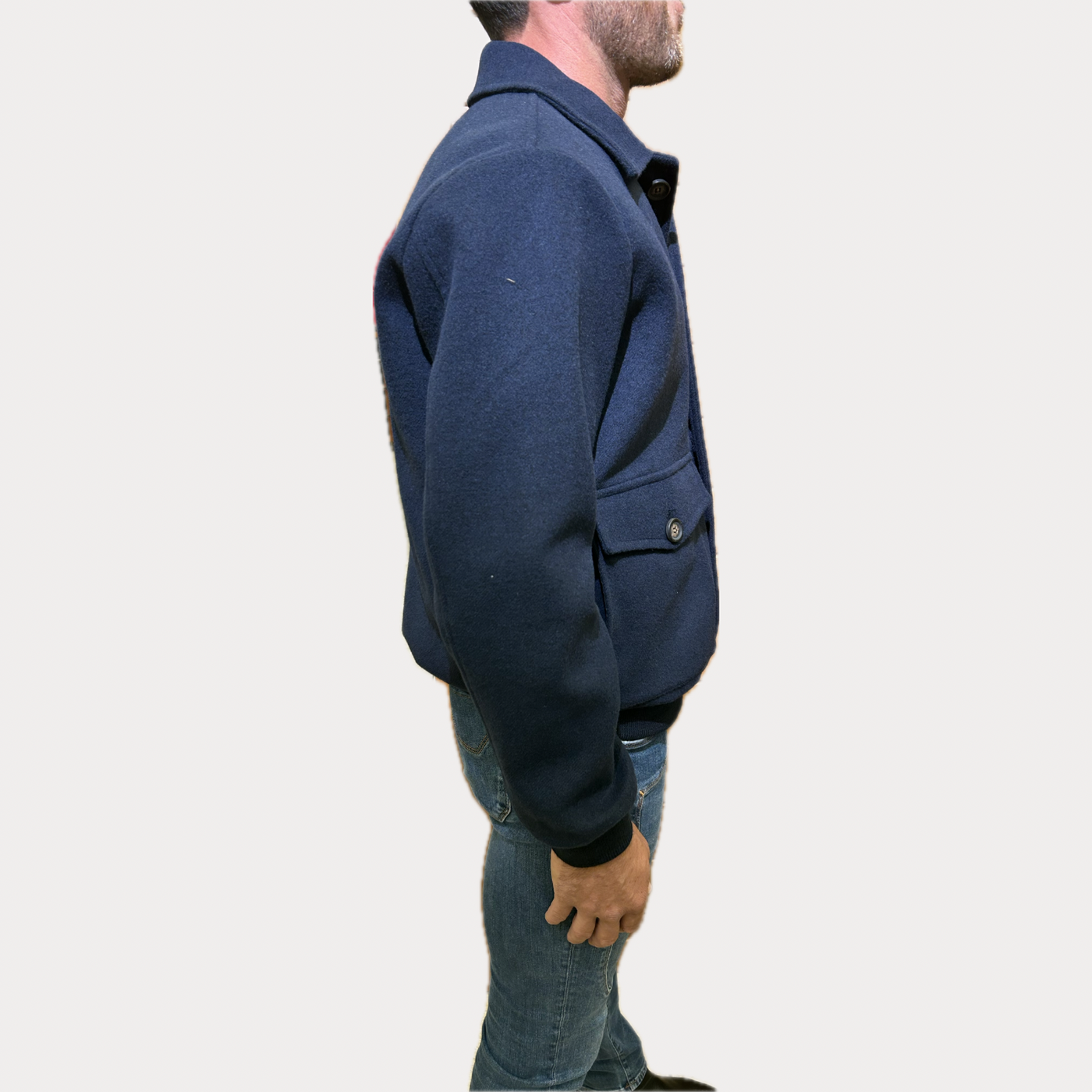 RENAVINE - GIUBBOTTO UOMO NAVY CON INTERNO CHECK