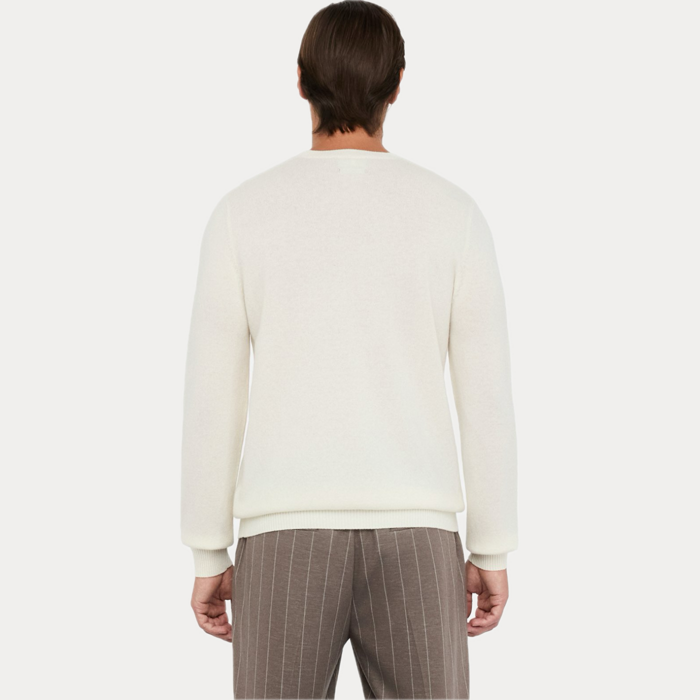 LIUJO - GIROCOLLO UOMO BIANCO IN MISTO CASHMERE