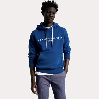 TOMMY HILFIGER - FELPA CON CAPPUCCIO E LOGO