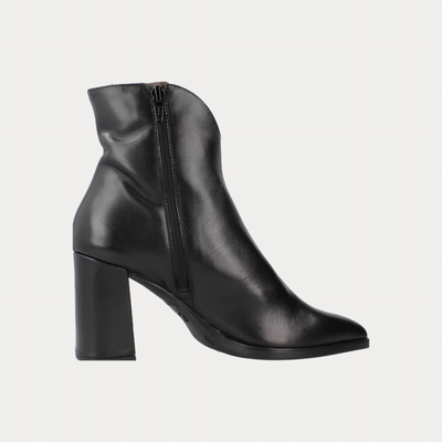 WONDERS - STIVALE DONNA NERO A PUNTA CON SCOLLO A V