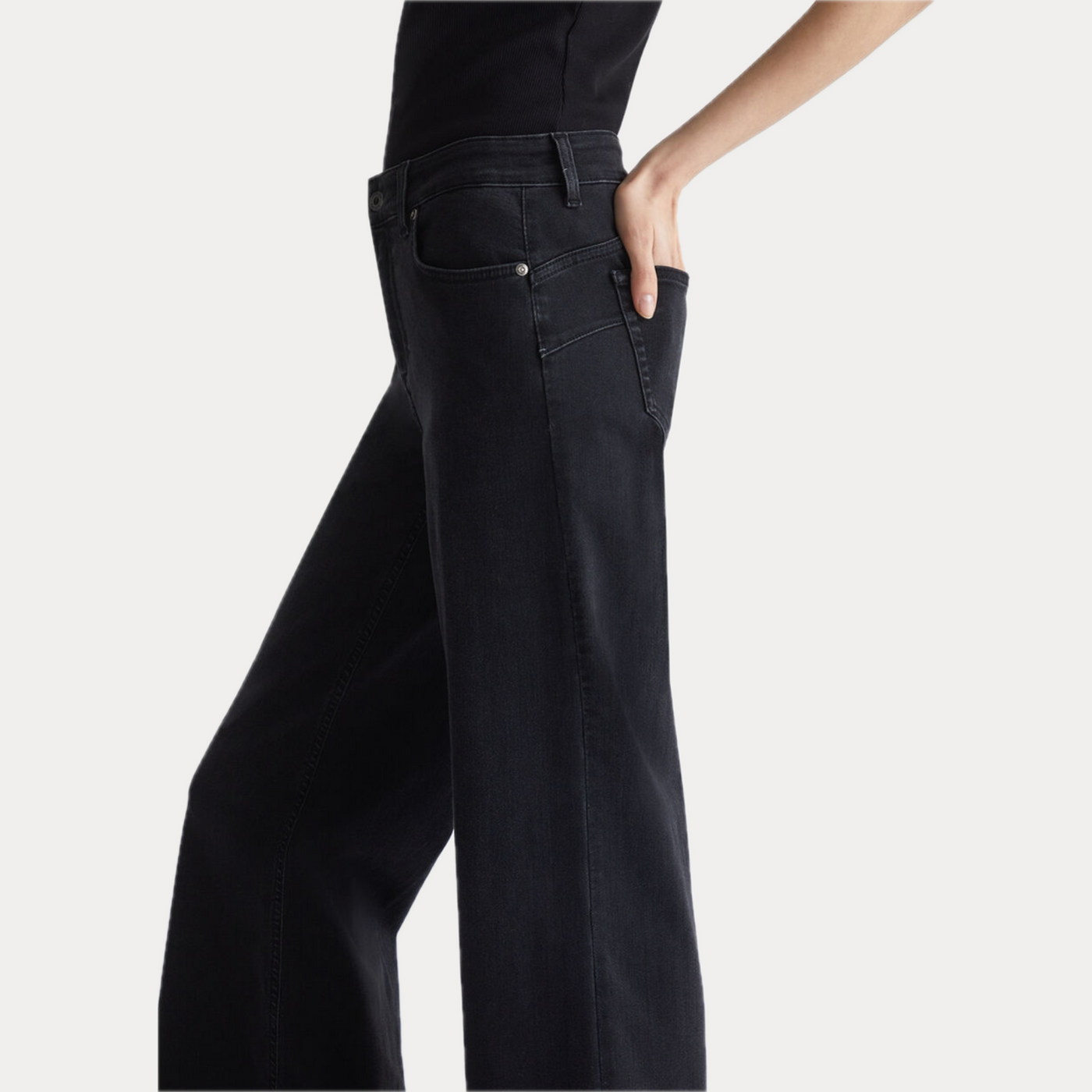 LIUJO - JEANS DONNA NERO BOTTOM UP