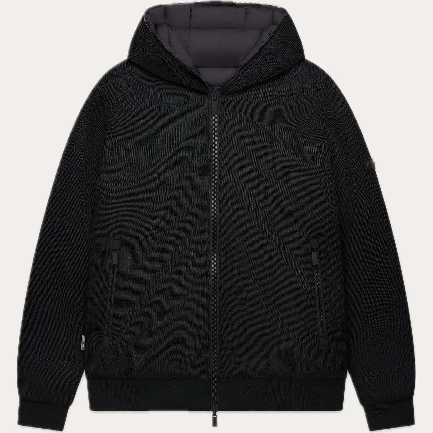 UNITY - BOMBER UOMO NERO REVERSIBILE CON CAPPUCCIO