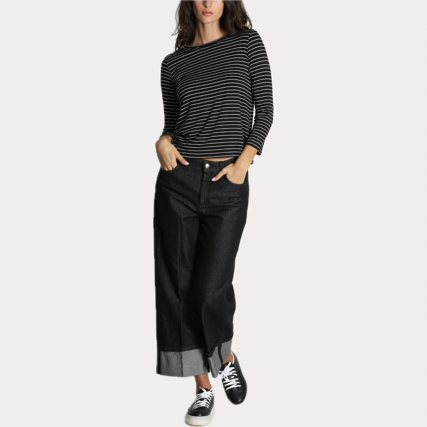 EMME MARELLA - T-SHIRT DONNA A RIGHE IN JERSEY