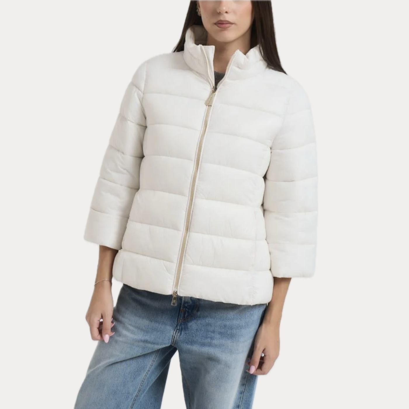 MARK UP - PIUMINO DONNA LATTE MANICA 3/4