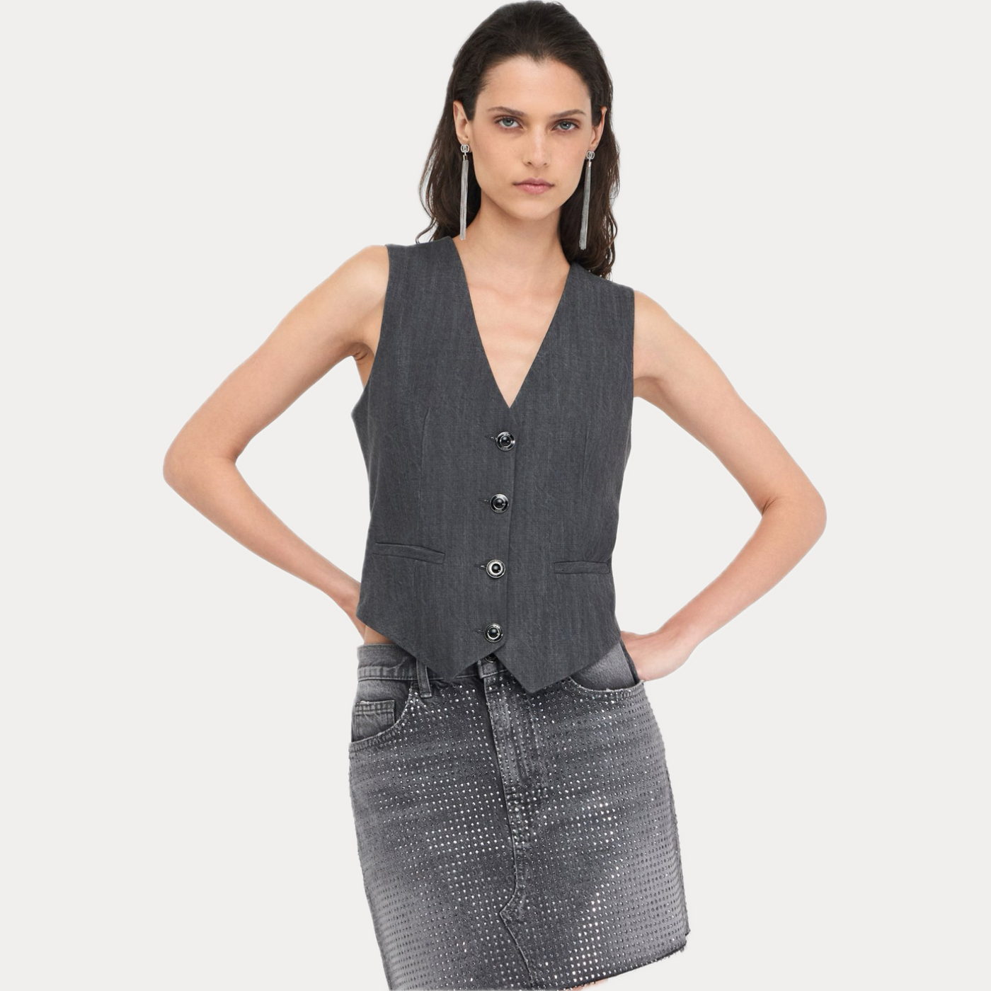 LIUJO - GILET DONNA IN DENIM DI LYOCELL