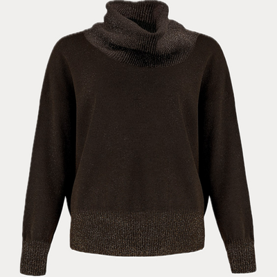 D.EXTERIOR - MAGLIA DONNA MORO OVERSIZE REVERSIBILE