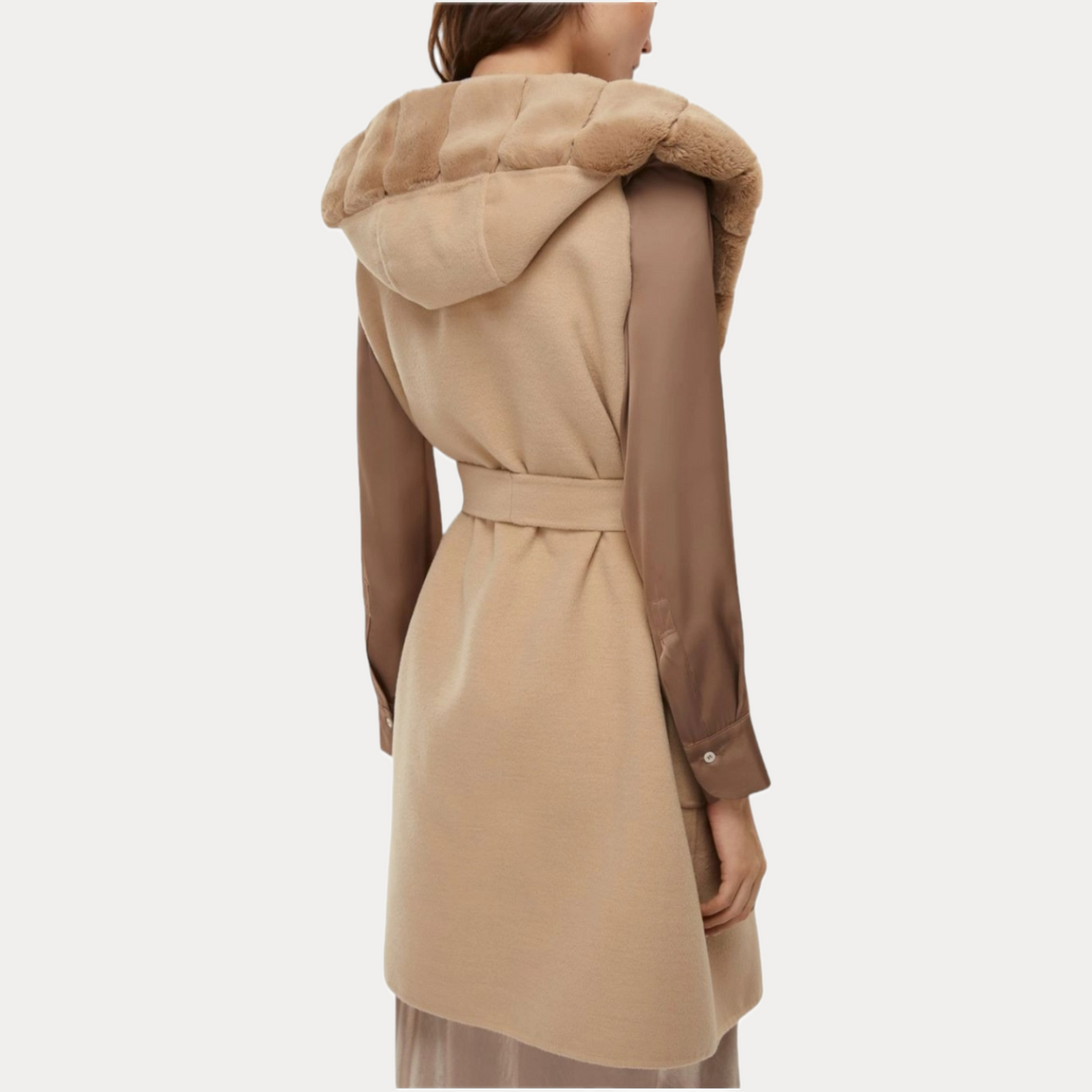 EMME MARELLA - GILET DONNA BEIGE FORMOSA CON CINTURA