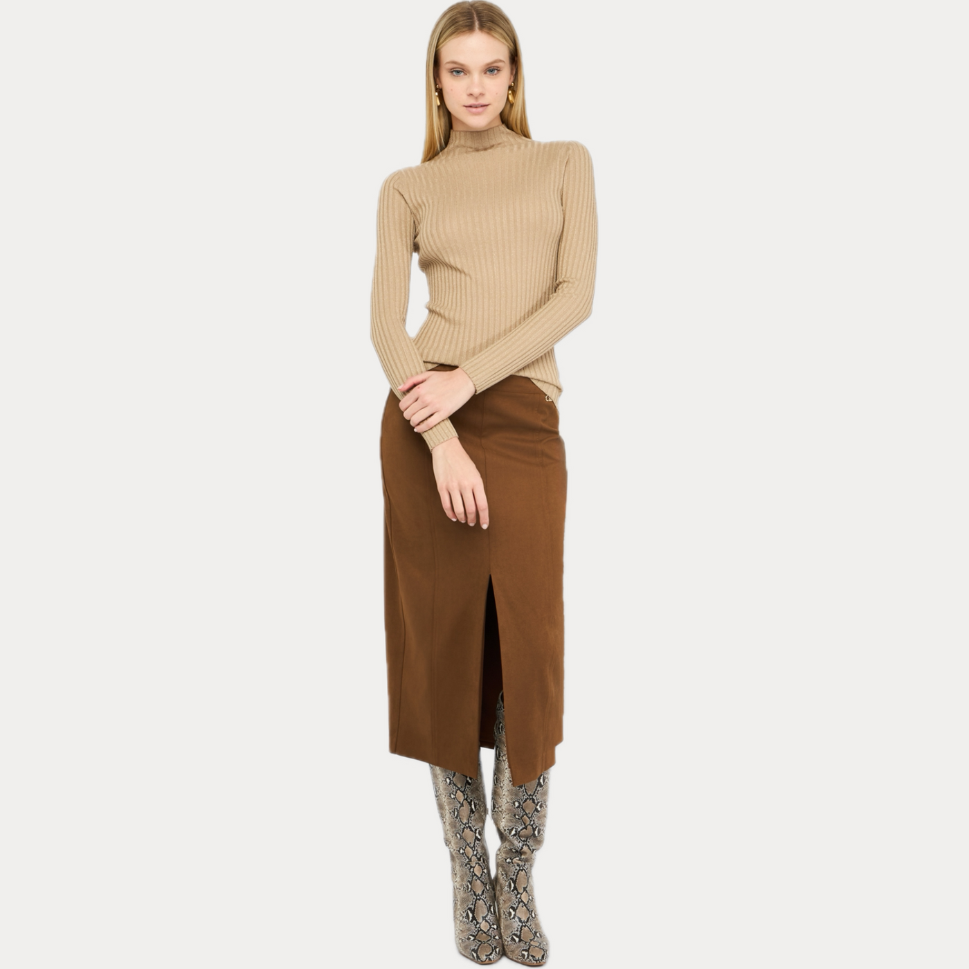 LIUJO - MAGLIA DONNA ORO DOLCEVITA CON LUREX