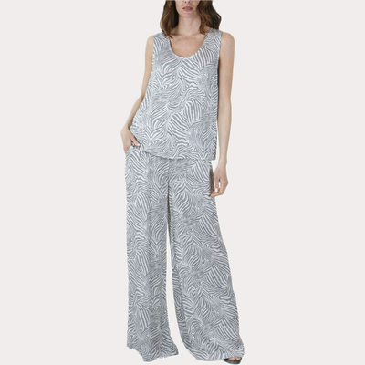 KAOS - PANTALONE DONNA PALAZZO FANTASIA
