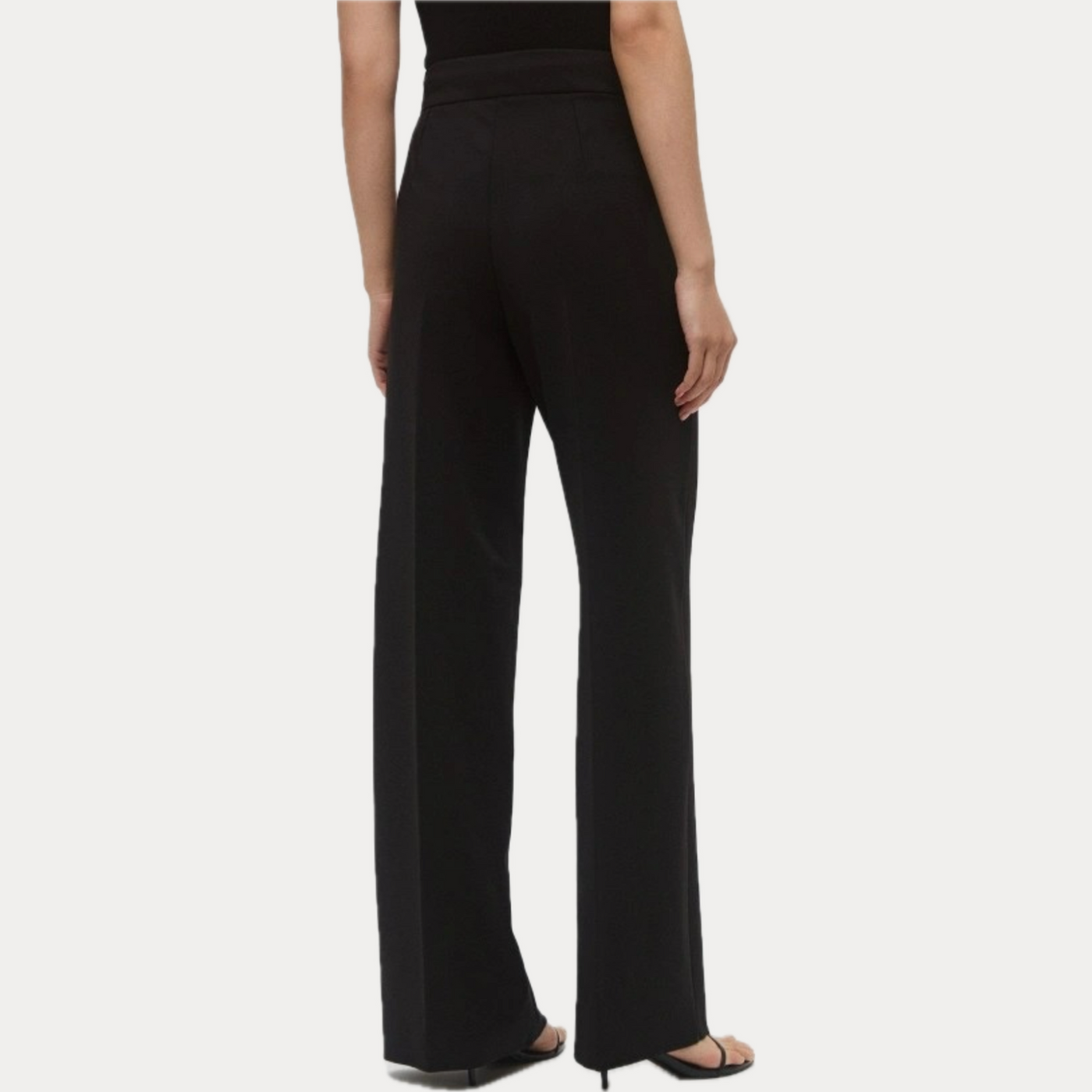 EMME MARELLA - PANTALONE DONNA NERO IN INTERLOCK STRETCH