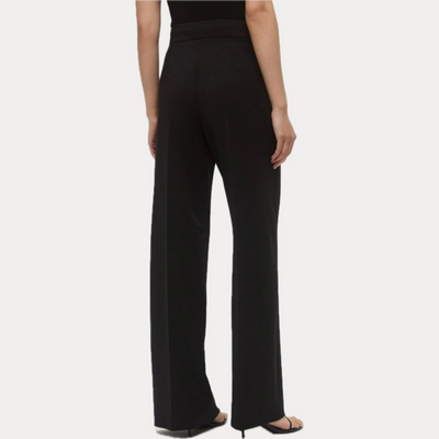 EMME MARELLA - PANTALONE DONNA NERO IN INTERLOCK STRETCH