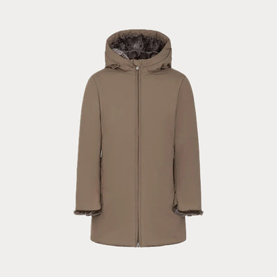 SUNS BOARDS - PARKA MODELLO MARMOLADA CON ECOPELLICCIA BEIGE