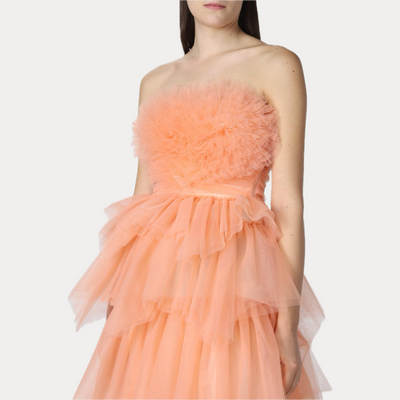 ANIYE BY- Abito donna lungo con balze