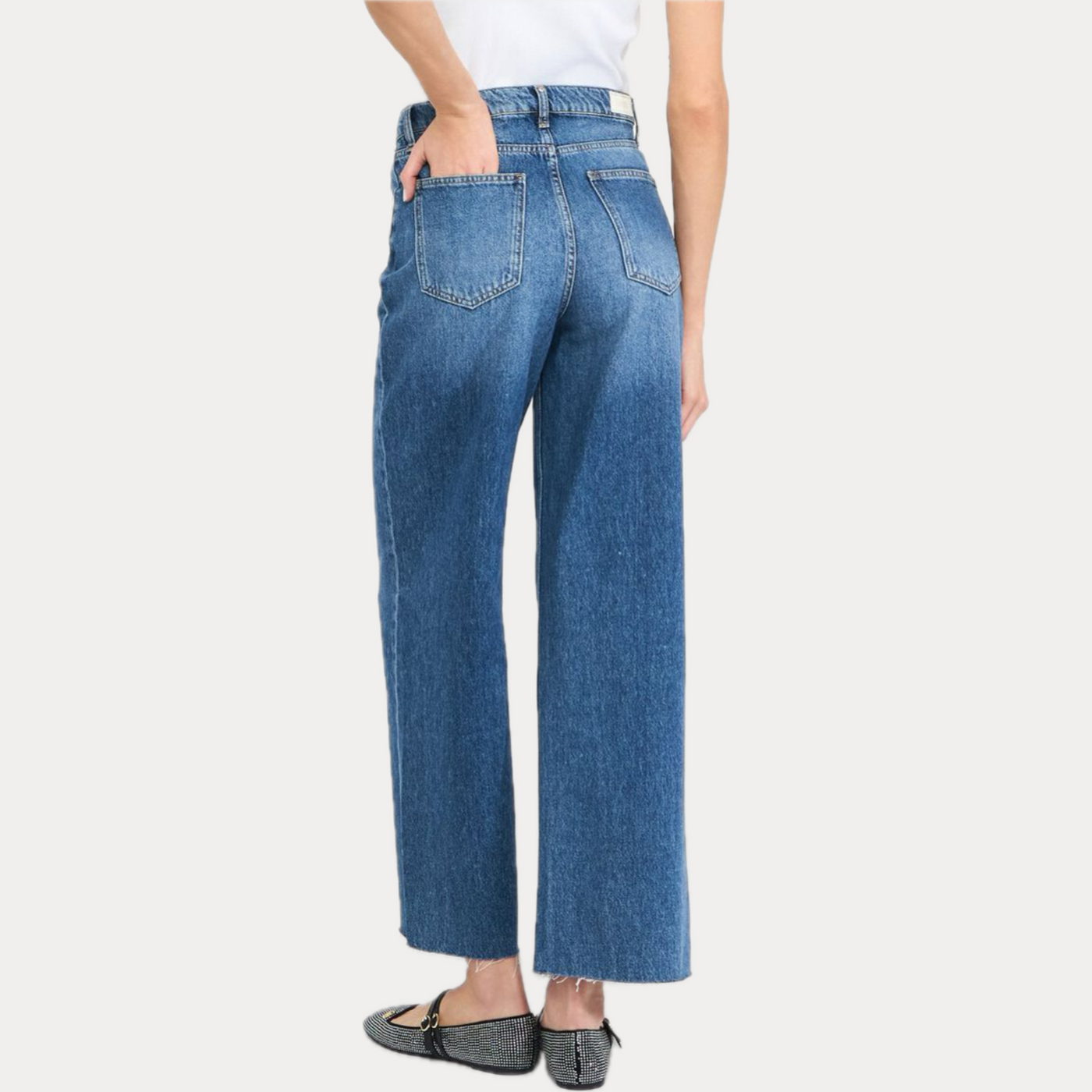 LIUJO - JEANS DONNA WIDE LEG A VITA BASSA