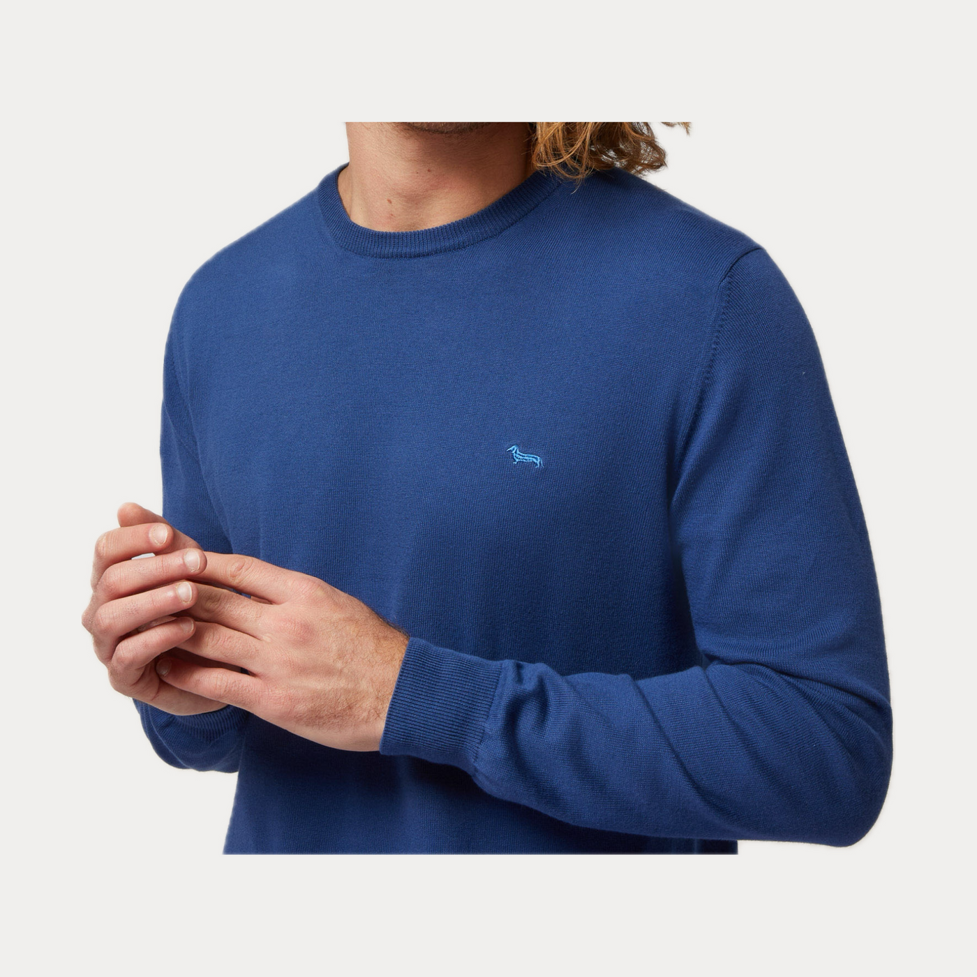 HARMONT & BLAINE - PULLOVER GIROCOLLO CON LOGO