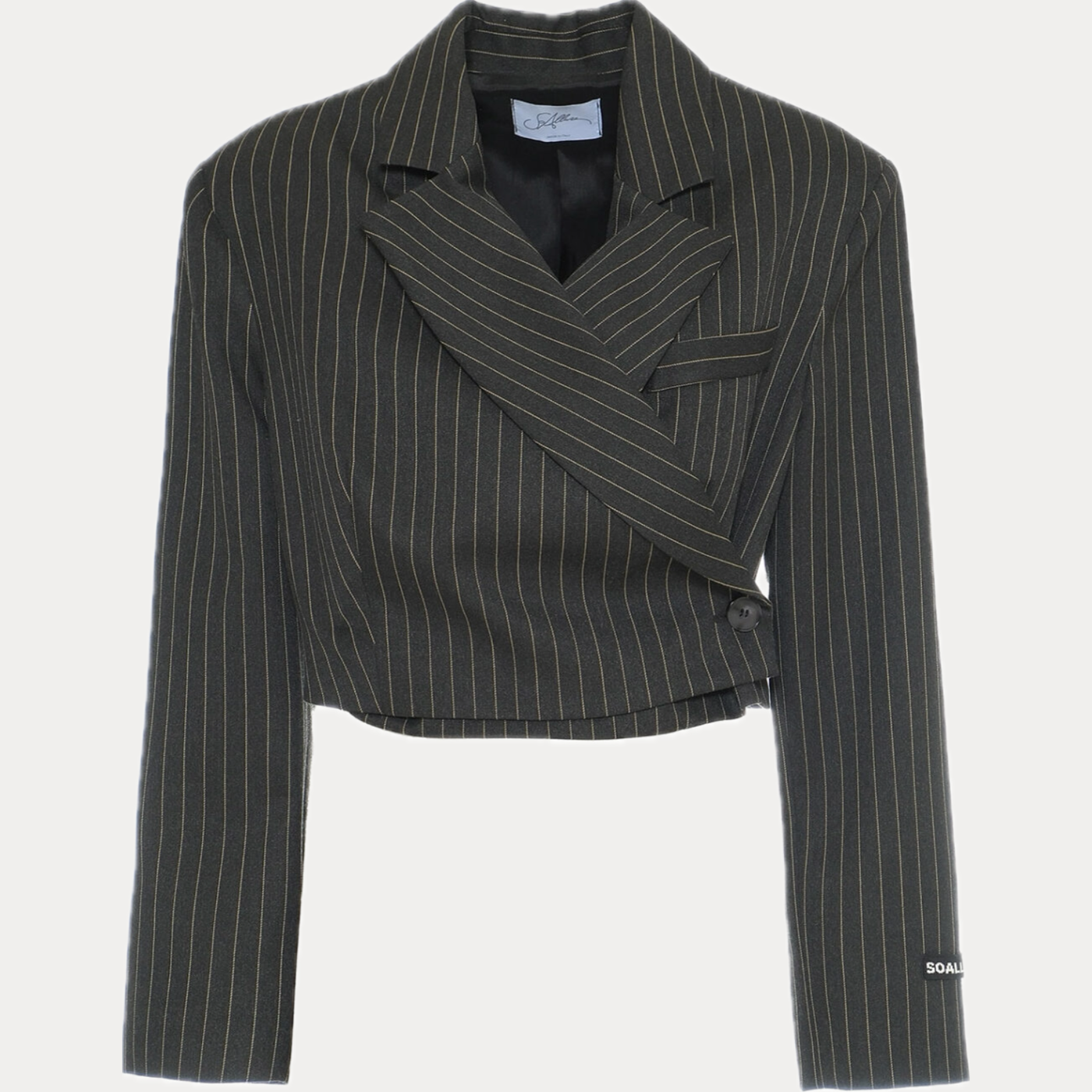 SOALLURE - GIACCA DONNA FONDENTE CROP GESSATA