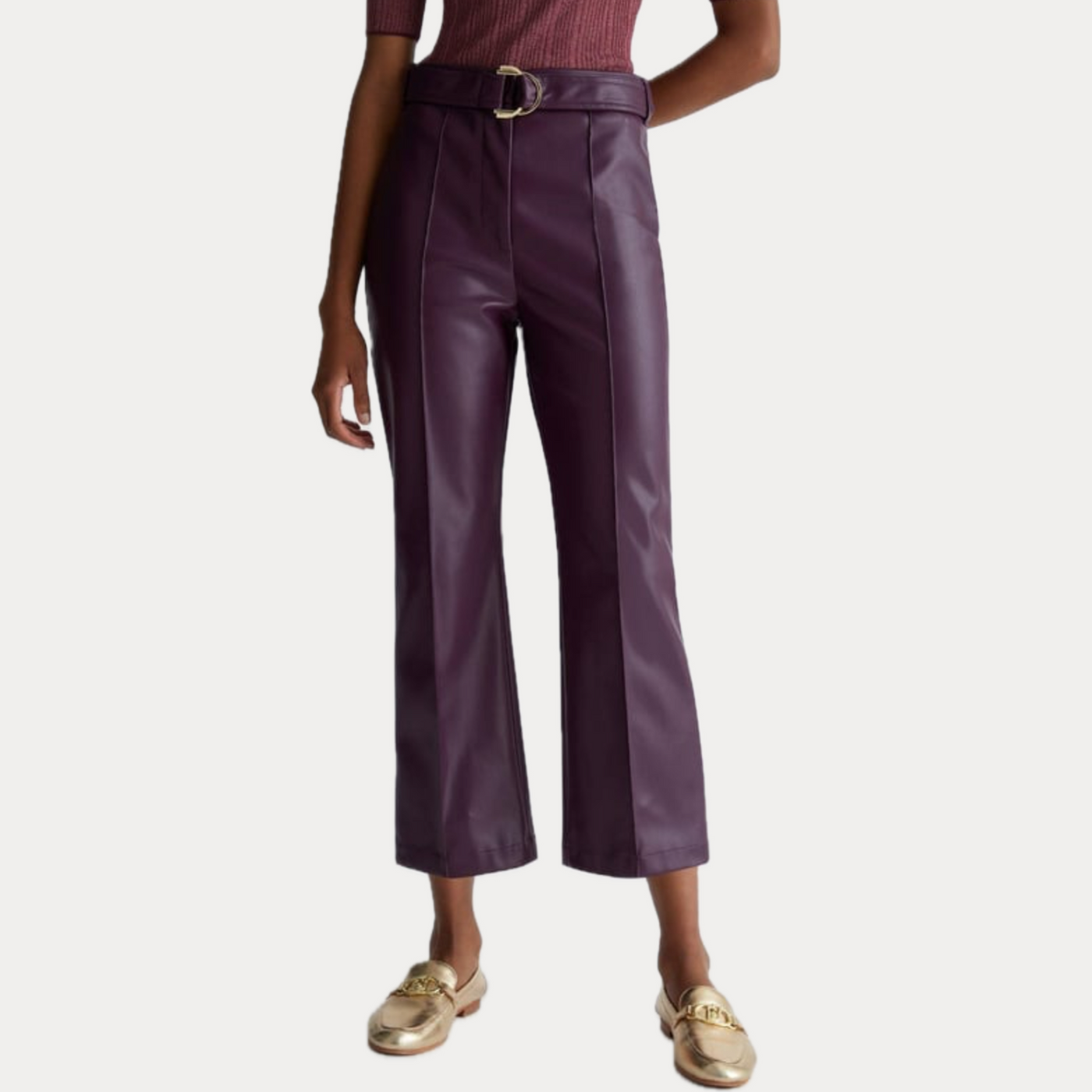 LIUJO - PANTALONE FLARE CROPPED