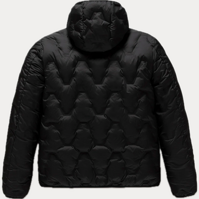 REFRIGWEAR - PIUMINO UOMO NERO CON CAPPUCCIO REGOLABILE