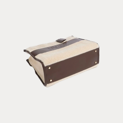 LIUJO - BORSA DONNA BICOLORE CON PELLICCIA SINTETICA