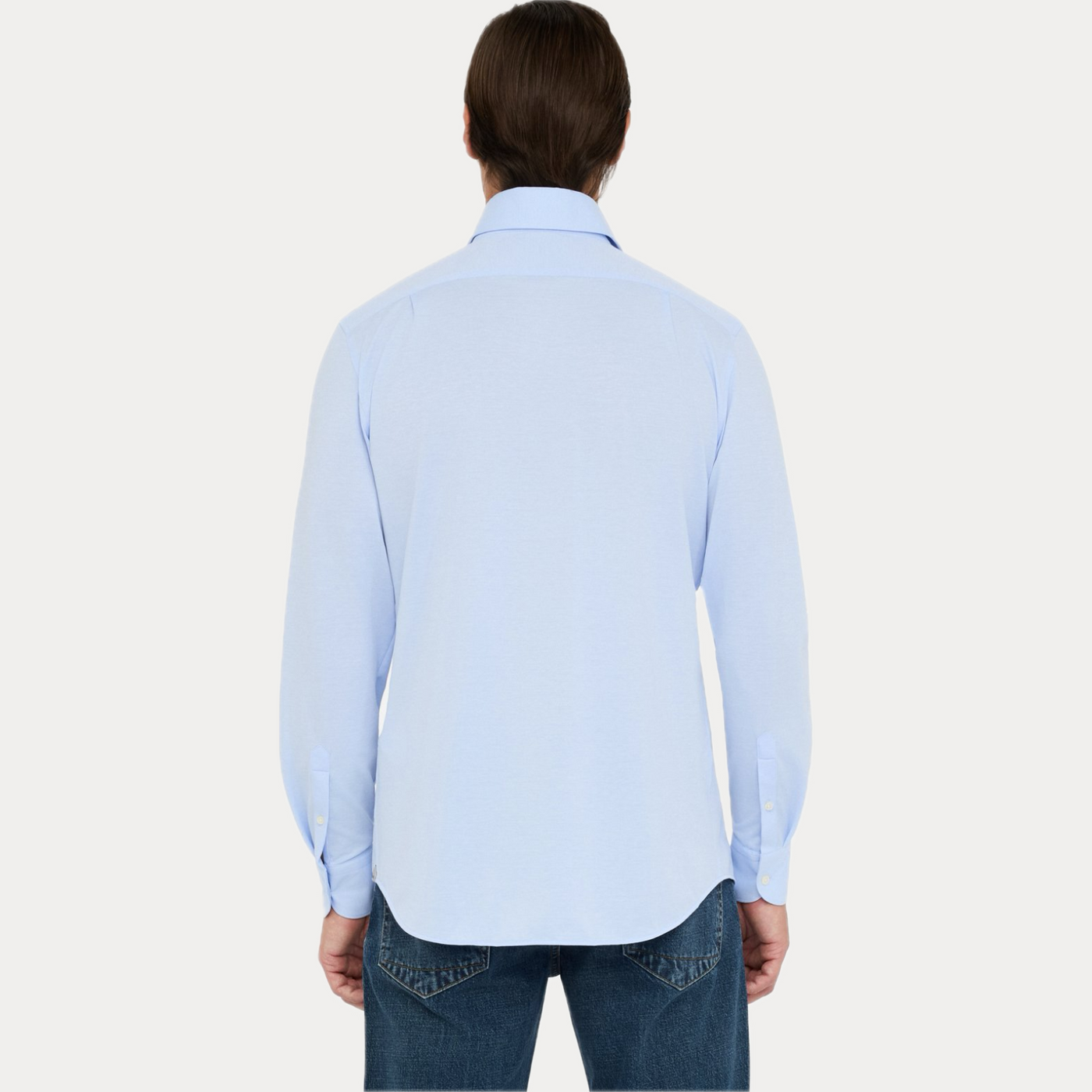 LIUJO - CAMICIA UOMO AZZURRA IN MISTO COTONE