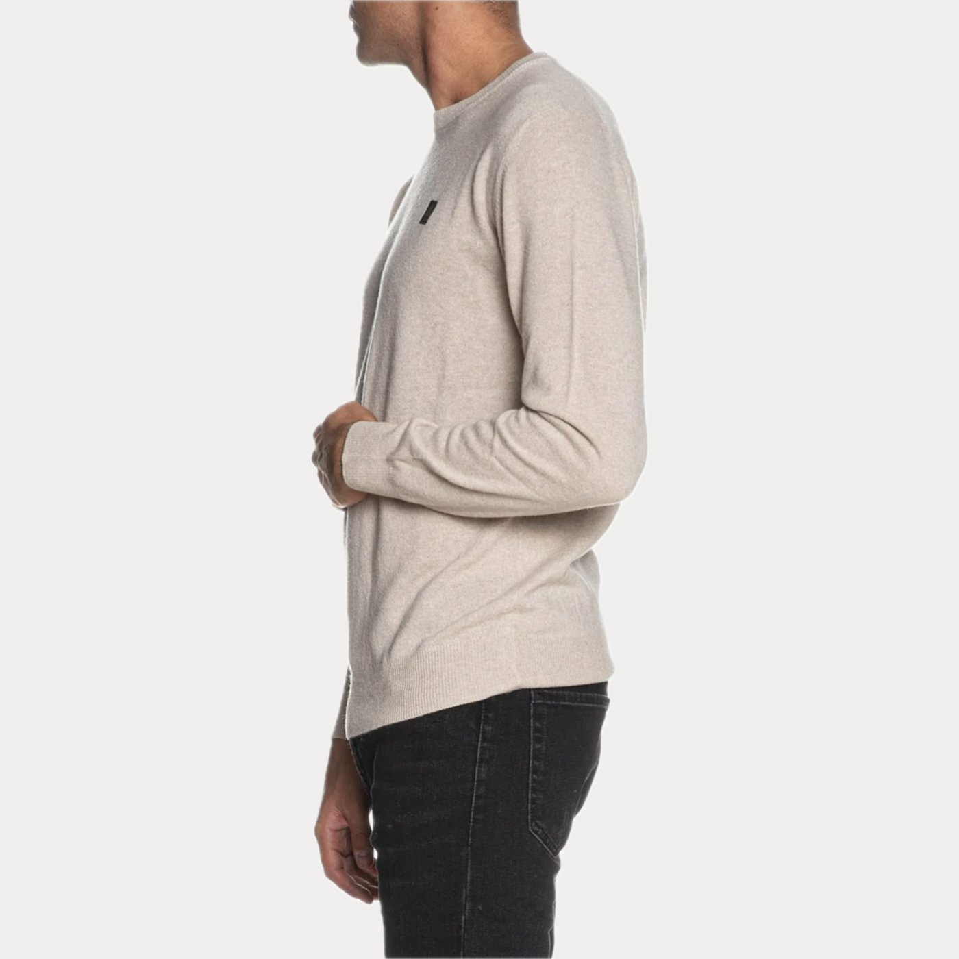 REFRIGIWEAR - PULLOVER UOMO BEIGE MELANGE MISTO CASHMERE