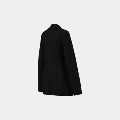 EMME MARELLA - GIACCA DONNA NERA IN INTERLOCK STRETCH