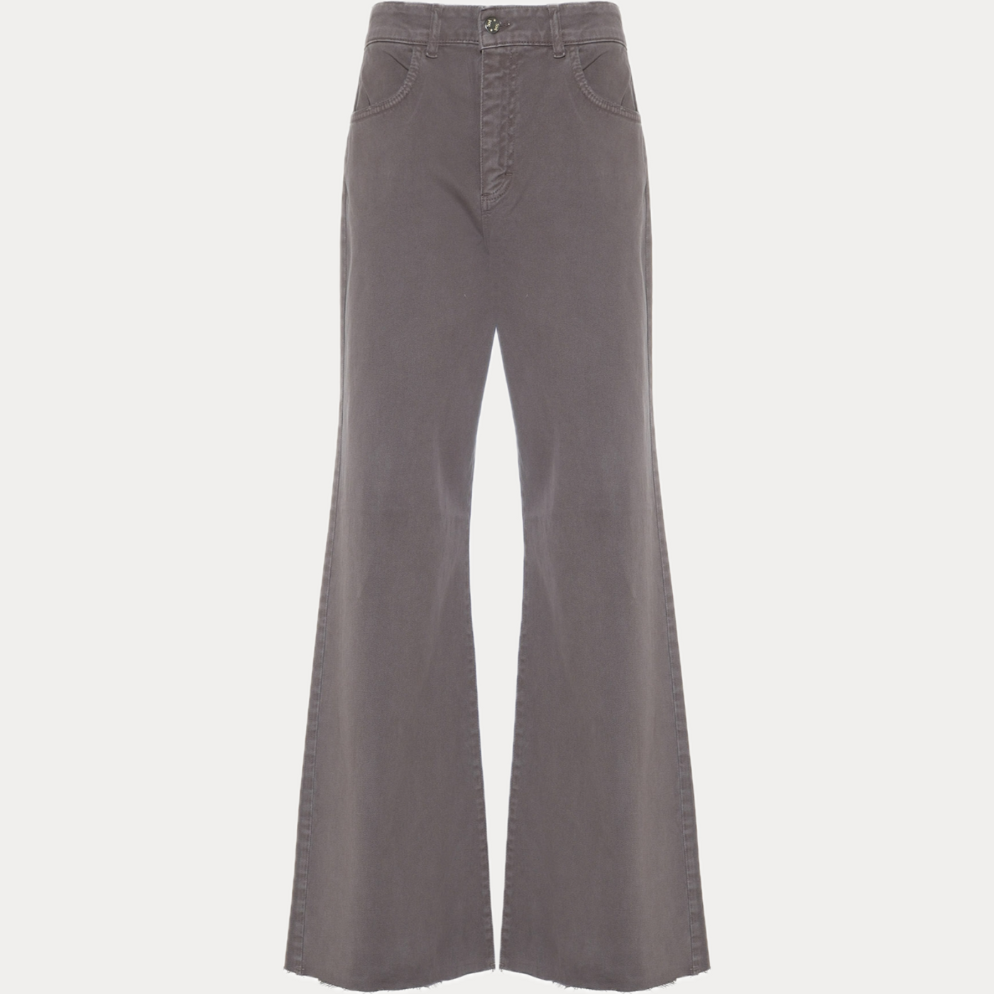 SOALLURE - JEANS FONDENTE FLARED FIT IN BULL DI COTONE