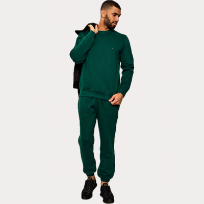 TOMMY HILFIGER - FELPA UOMO VERDE REGULAR FIT