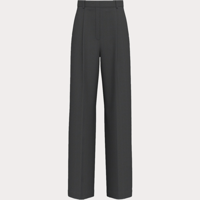 EMME MARELLA - PANTALONE DONNA GRIGIO AMPIO IN VISCOSA STRETCH