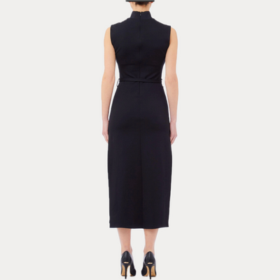 LIUJO - ABITO DONNA NERO MIDI CON CUT-OUT