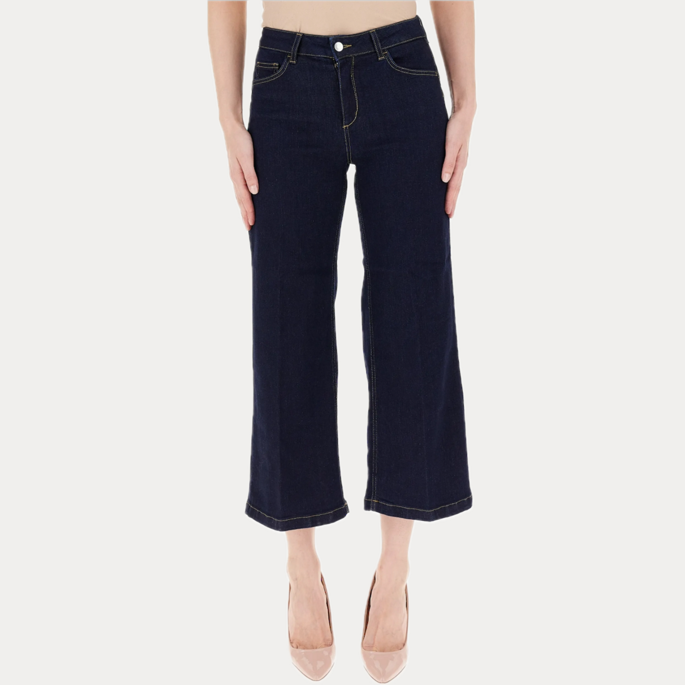 LIUJO - JEANS FLARE CROPPED