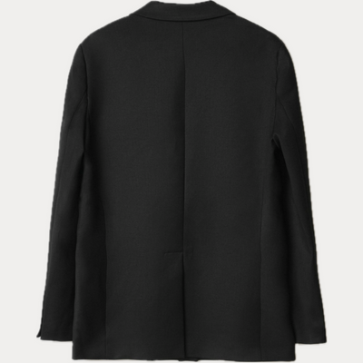 HINNOMINATE - GIACCA BLAZER DONNA NERO REGULAR FIT CON SPALLINE