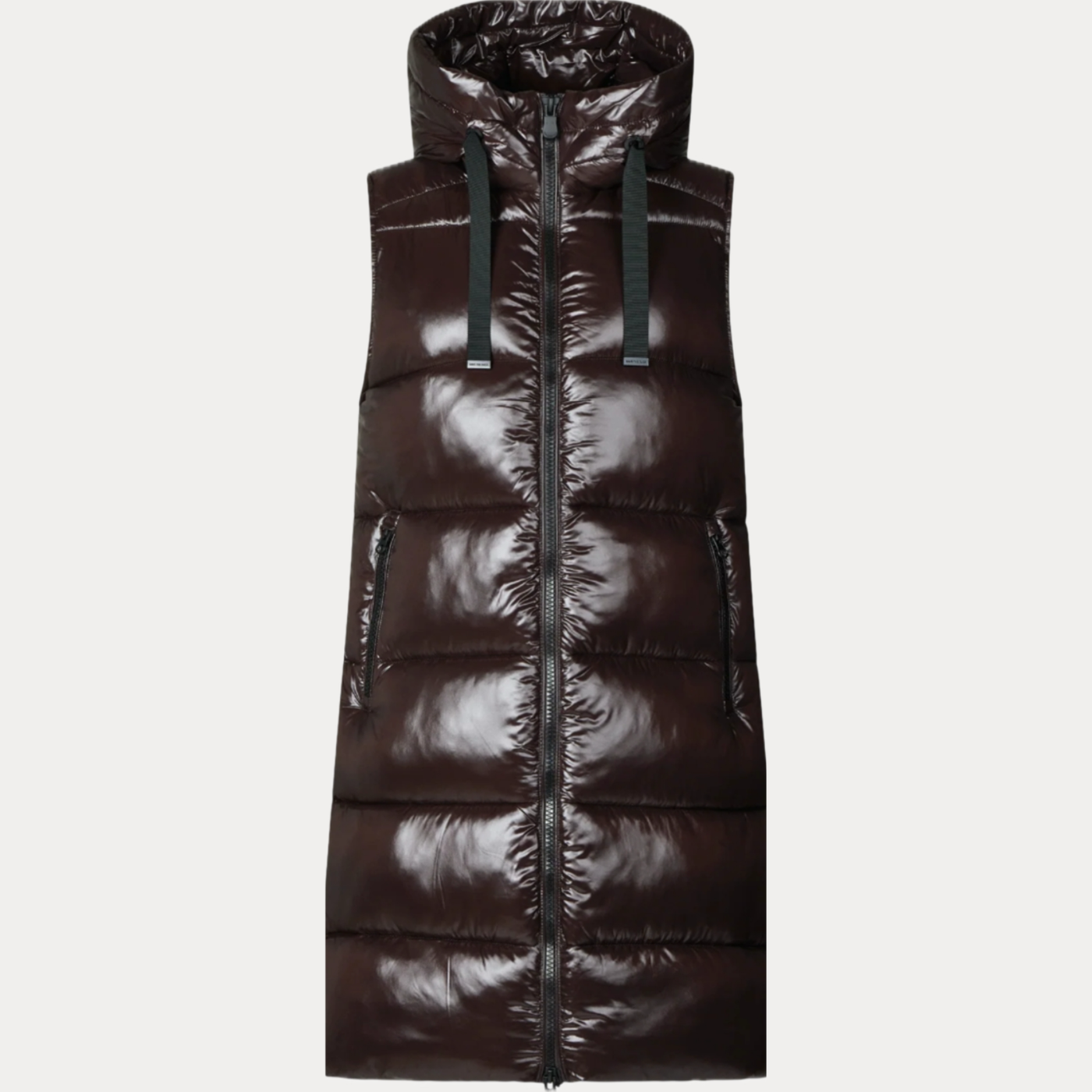 SAVE THE DUCK - SMANICATO DONNA MORO 3/4 CON CAPPUCCIO