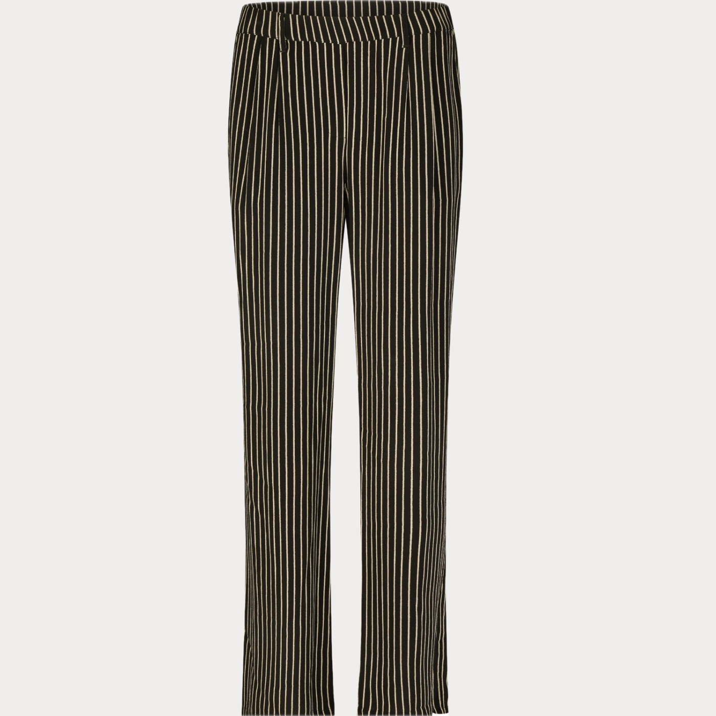 BARBARA LEBEK - PANTALONE DONNA BEIGE E NERO A RIGHE