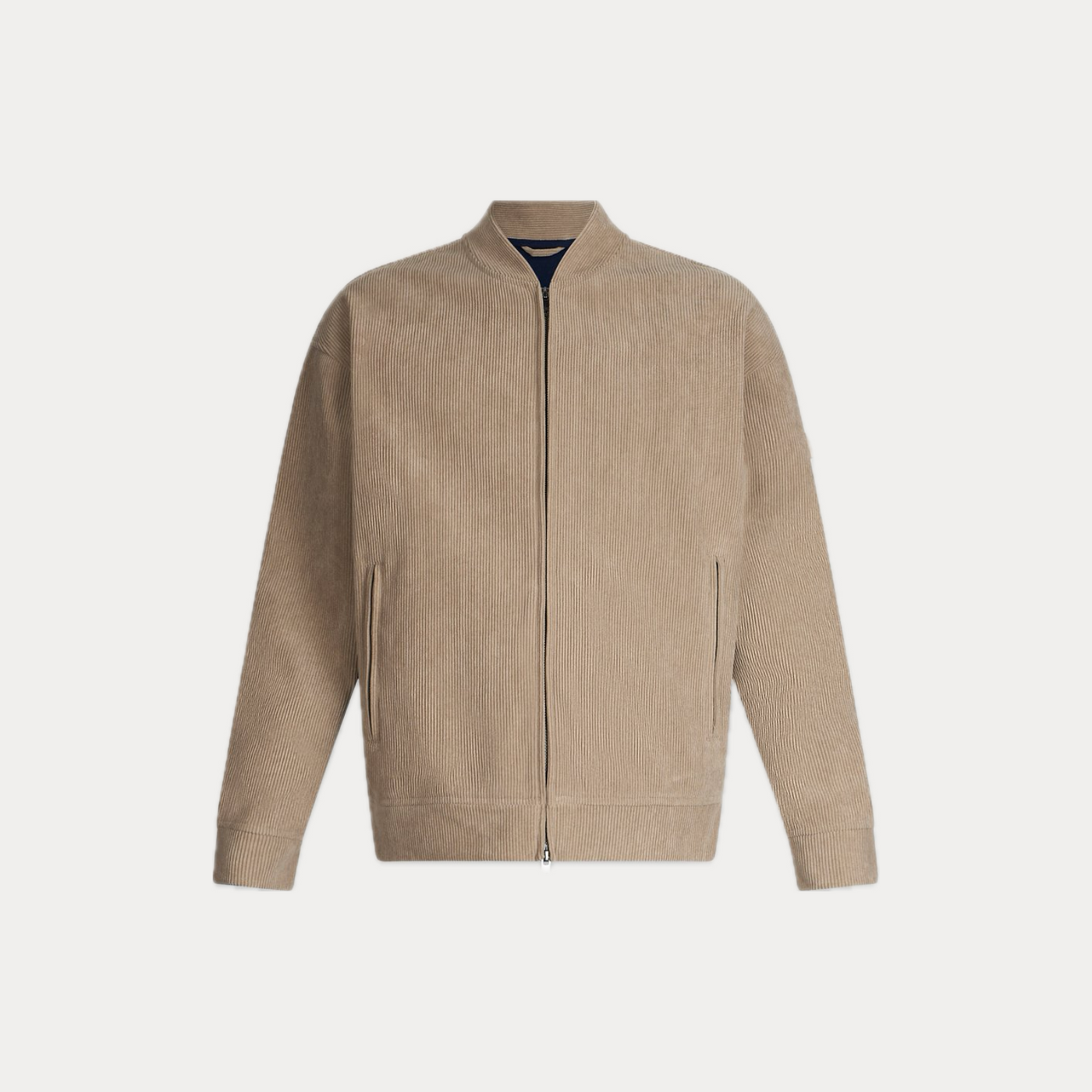 LIUJO - GIACCONE BOMBER UOMO BEIGE IN VELLUTO