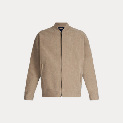 LIUJO - GIACCONE BOMBER UOMO BEIGE IN VELLUTO