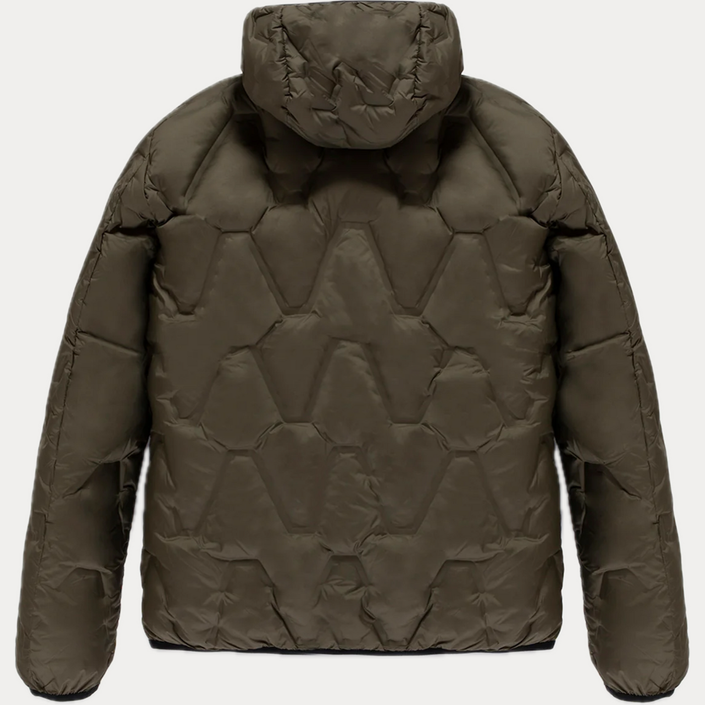 REFRIGWEAR - PIUMINO UOMO VERDE CON CAPPUCCIO REGOLABILE