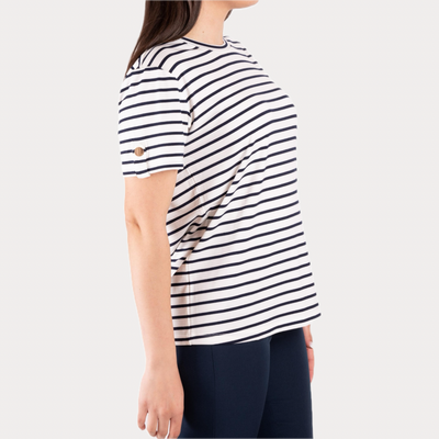 FRACOMINA - T-SHIRT DONNA A RIGHE IN JERSEY