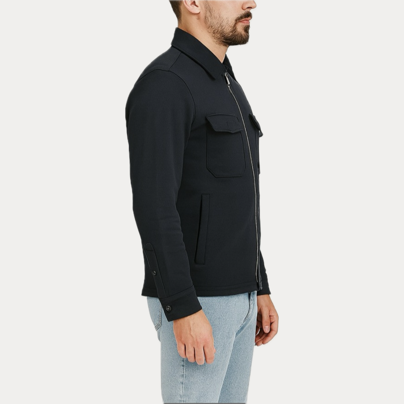 MARK UP - FELPA UOMO BLU CON TASCHE FRONTALI E ZIP