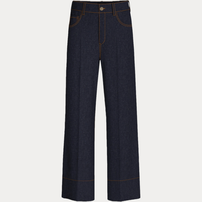 EMME MARELLA - JEANS DONNA BLU CON ORLO ALTO