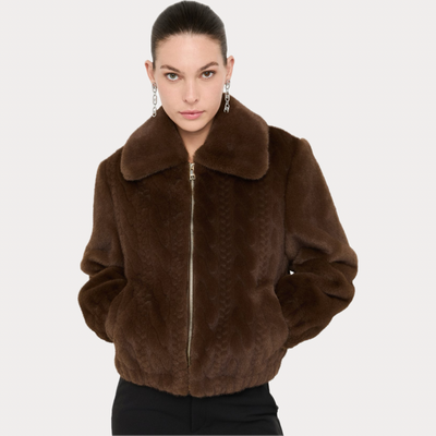LIUJO - BOMBER DONNA IN ECOPELLICCIA CON TRECCE