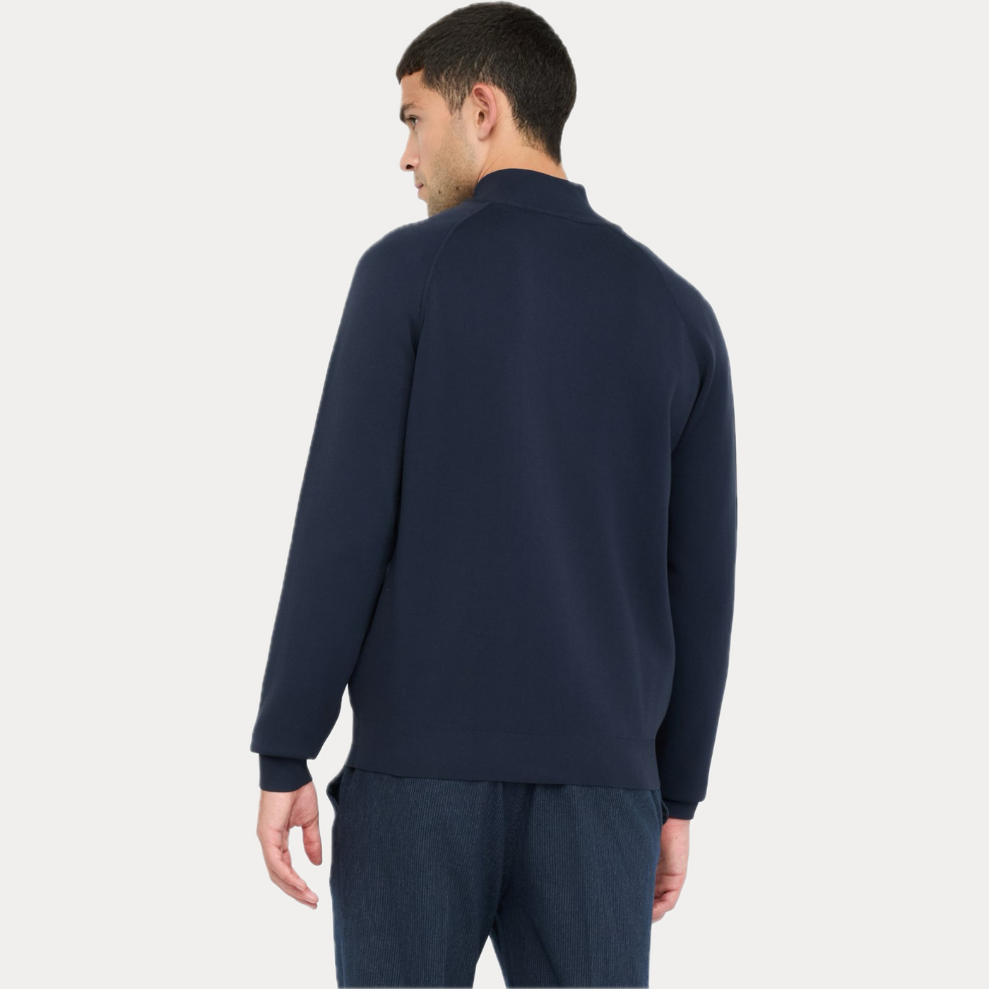 LIUJO - CARDIGAN UOMO BLU IN MISTO COTONE CON ZIP