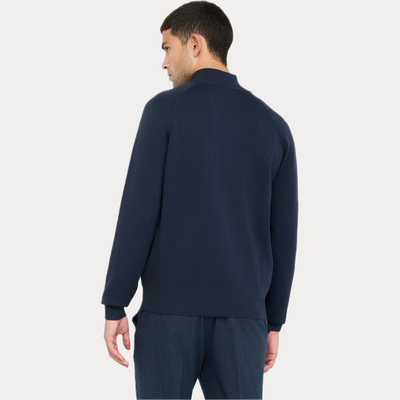 LIUJO - CARDIGAN UOMO BLU IN MISTO COTONE CON ZIP