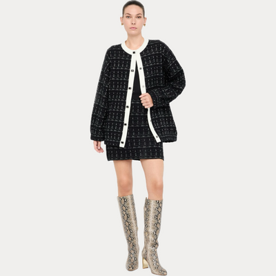 LIUJO - GIACCA DONNA IN MAGLIA CON BOTTONI GIOIELLO