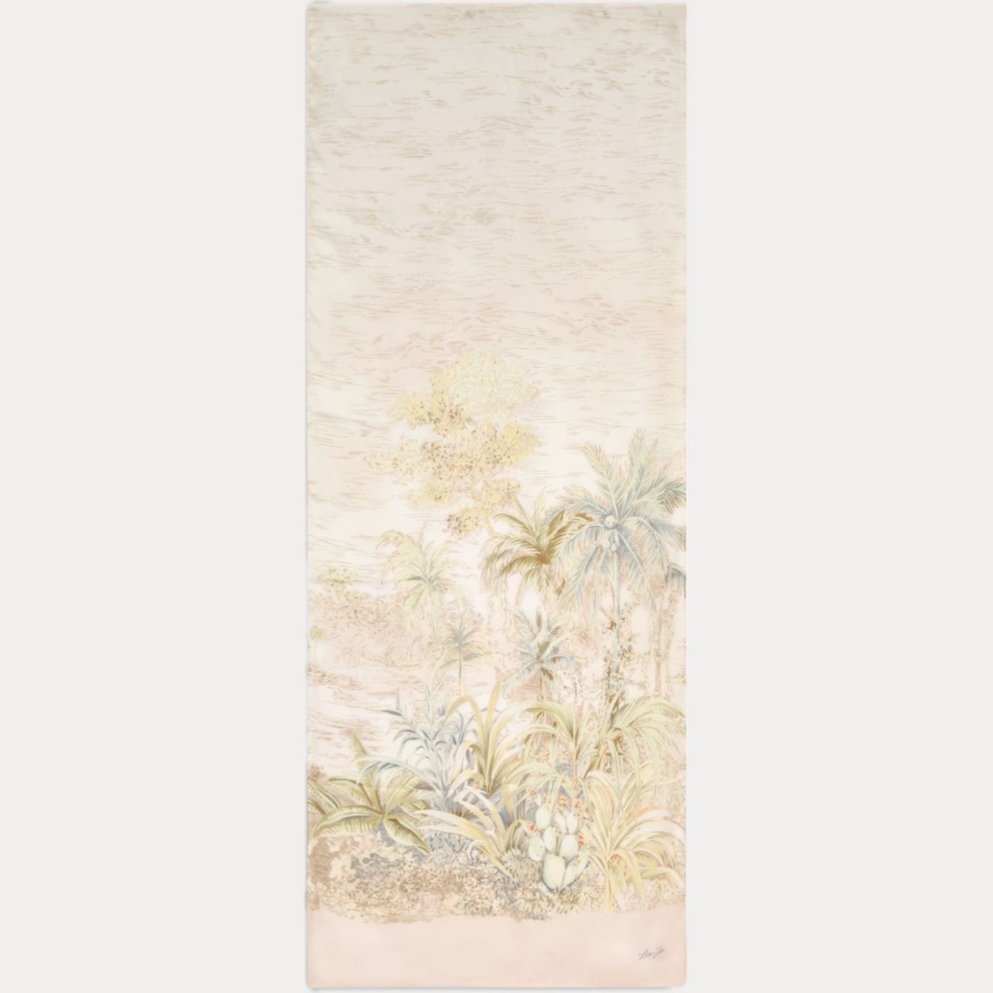 LIUJO - STOLA DONNA VERDE CON FANTASIA FLOREALE