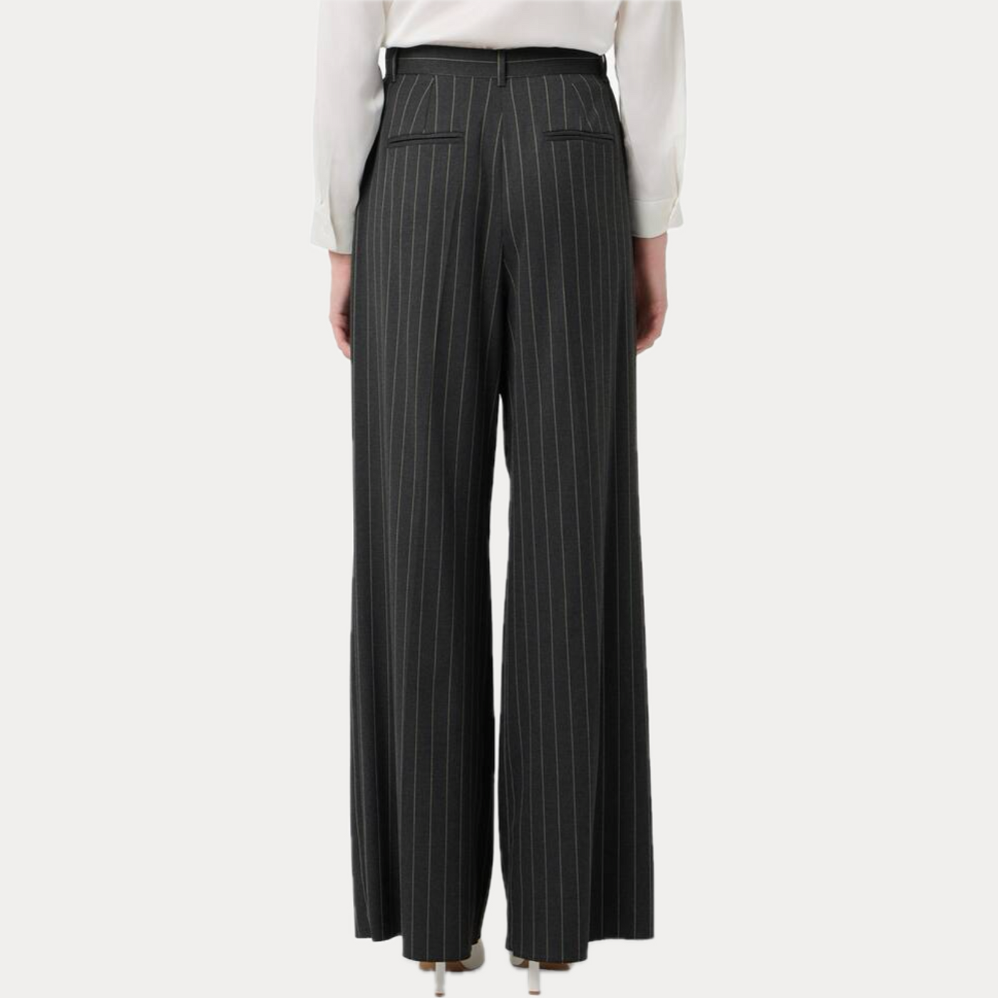 EMME MARELLA - PANTALONE DONNA GRIGIO PALAZZO QUORUM