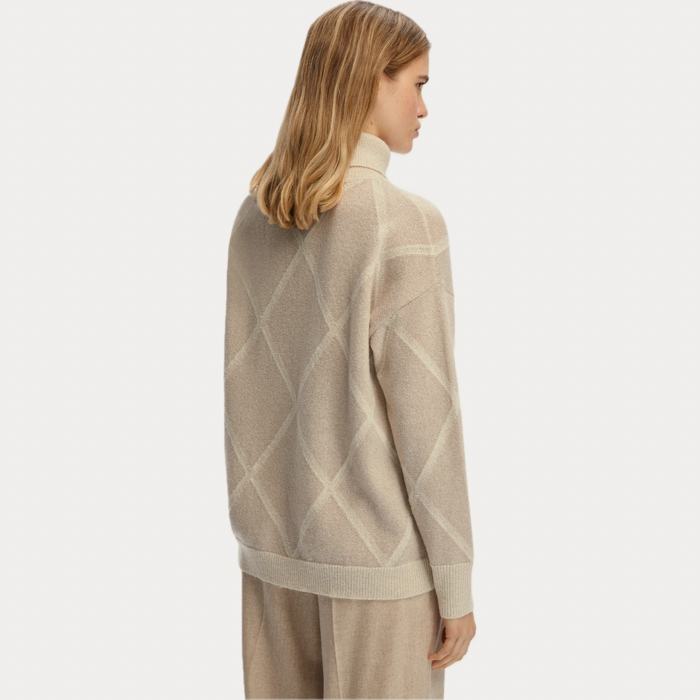 EMME MARELLA - MAGLIA DONNA OVERSIZE CON COLLO ALTO CON LUREX