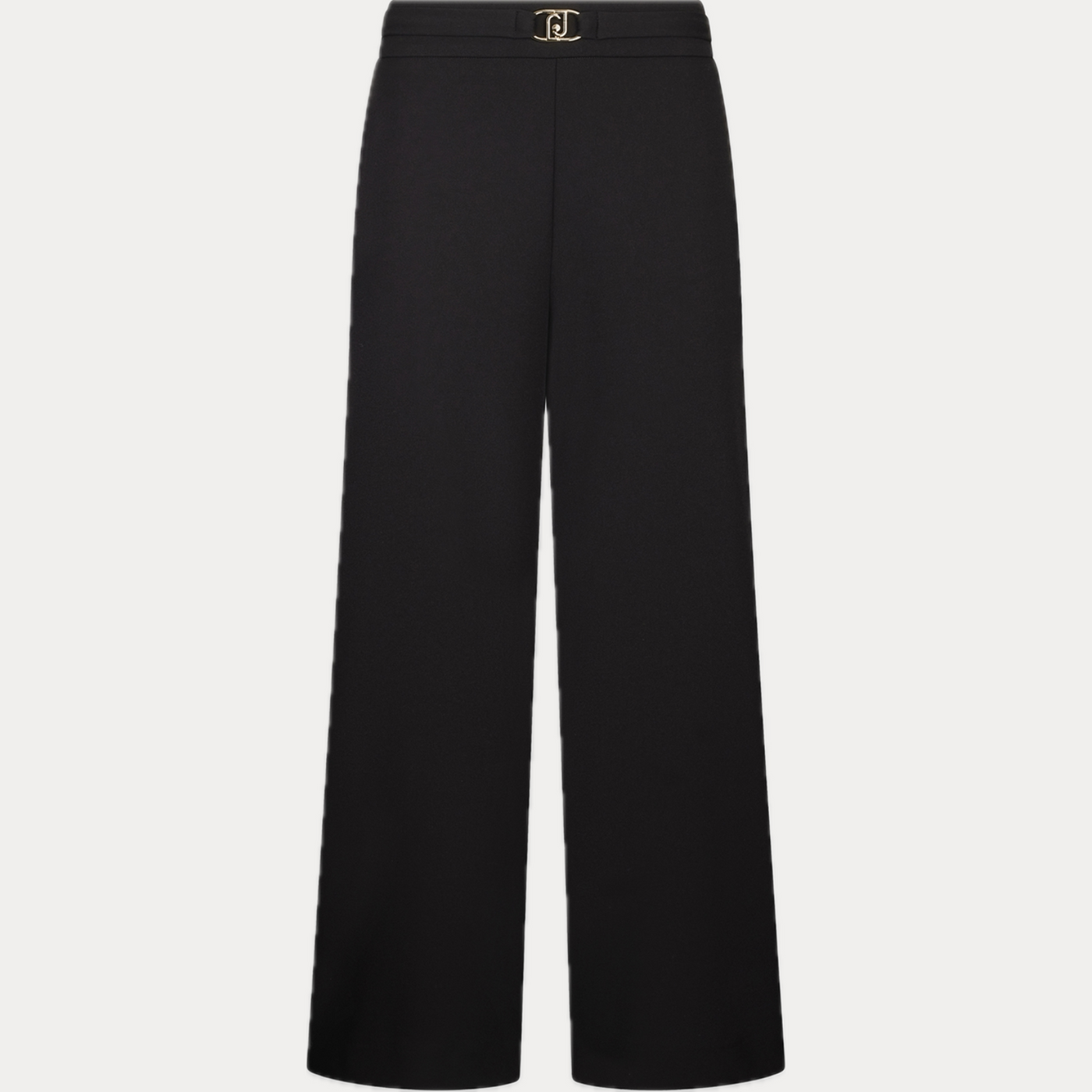 LIUJO - PANTALONE DONNA NERO CROPPED CON CINTURA